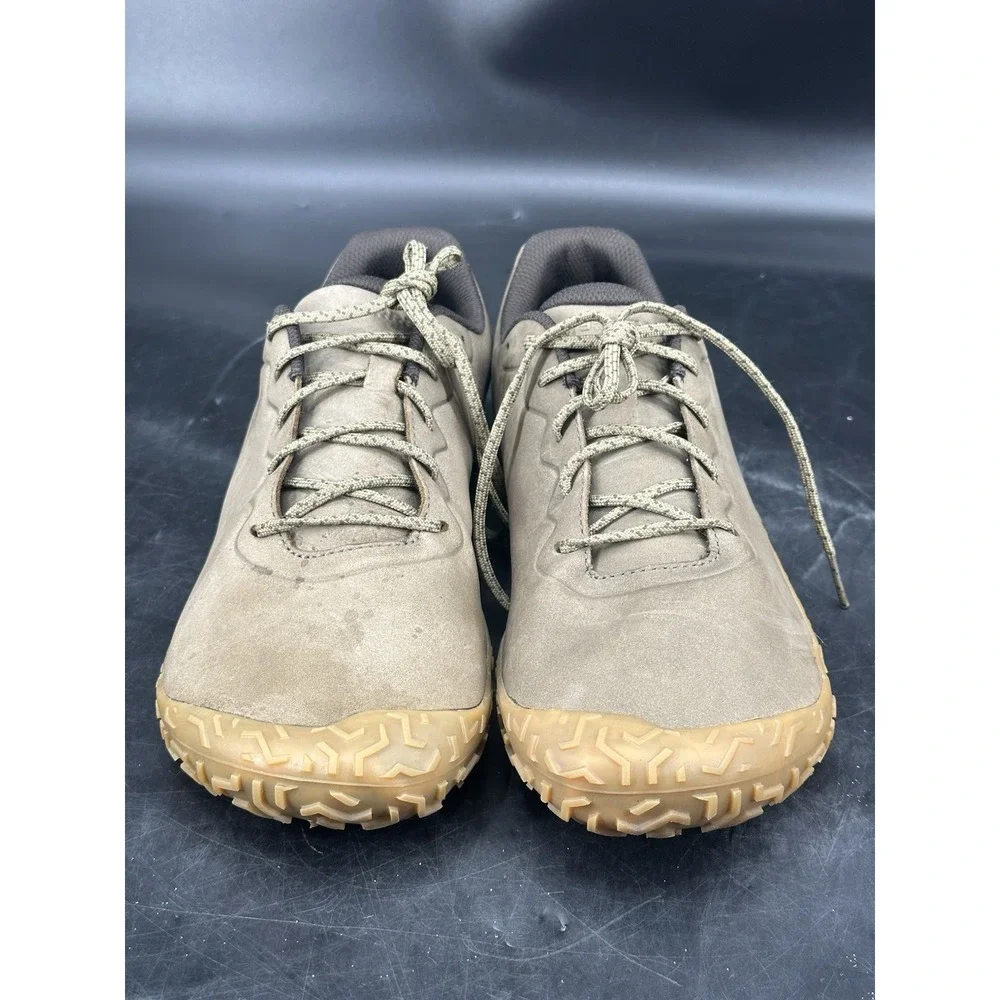Merrell Vapor Glove 6 LTR‎ Trail Leather Barefoot Olive Green w Gum M's Sz 14